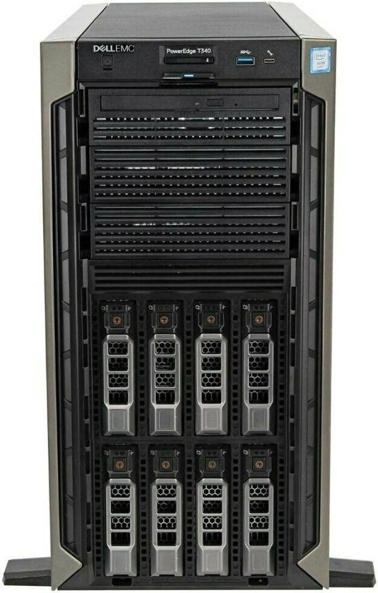 Alt view image 11 of 13 - Dell EMC PowerEdge T340 5U Tower Server 1 x Xeon E-2234 8GB 1T B 1TB HDD ATA XDX41