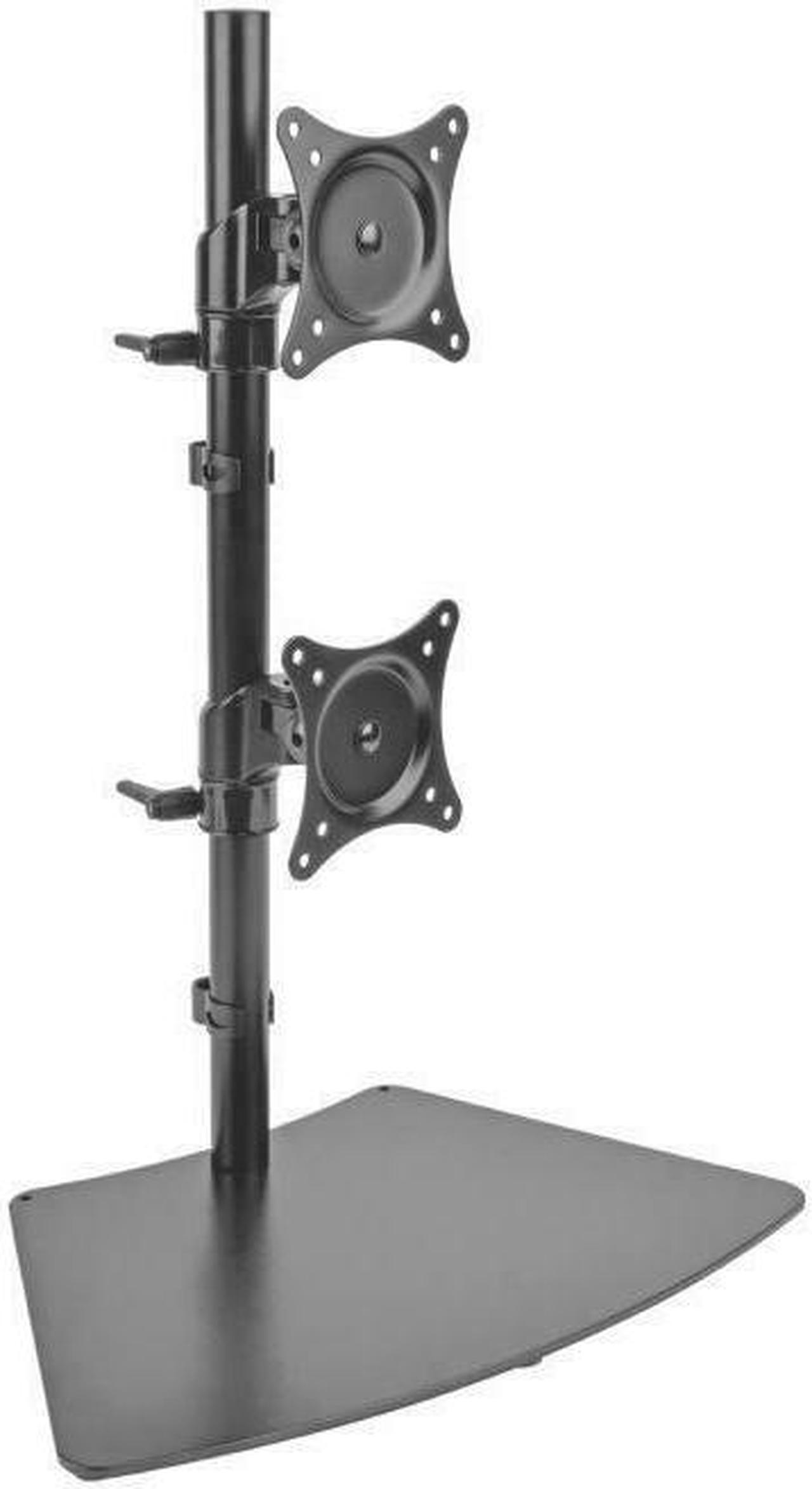 Alt view image 8 of 20 - Tripp Lite Dual Vertical Flat-Screen Desk Stand/Clamp Mount, 15" to 27" Displays