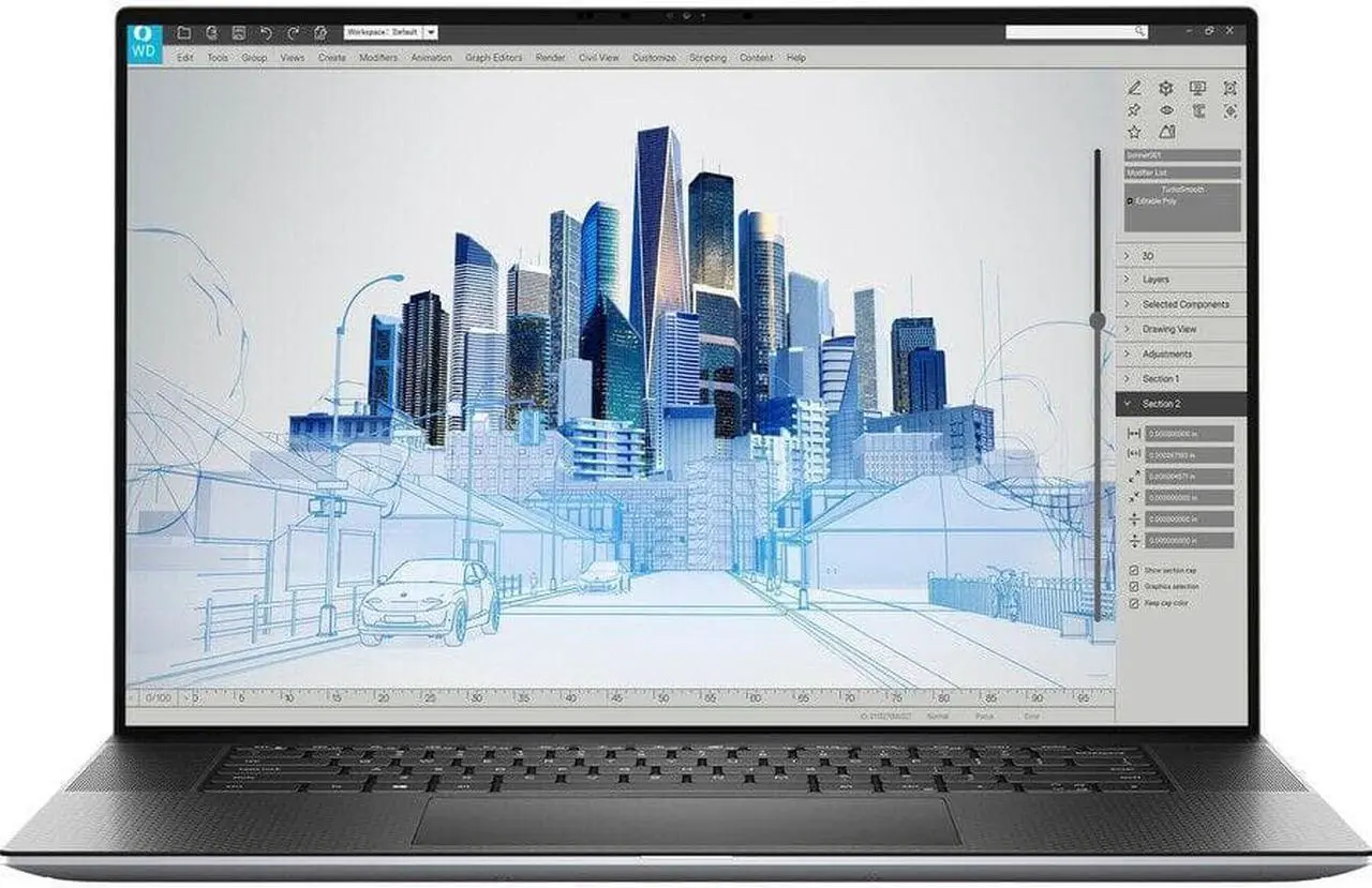 Alt view image 12 of 18 - Dell Precision 5000 5760 17" Mobile Workstation - Full HD Plus - 1920 x 1200 - Intel Core i7 (11th Gen) i7-11850H Octa-core (8 Core) 2.50 GHz - 32 GB RAM - 512 GB SSD - Gray - Intel WM590 Chip -