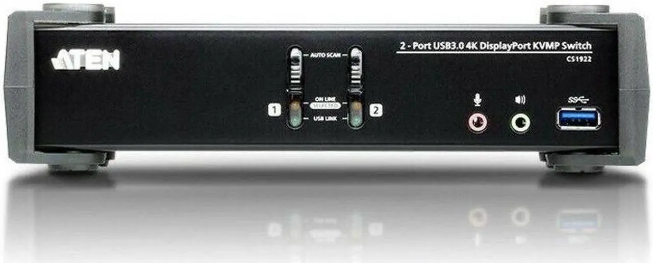 Alt view image 6 of 14 - ATEN CS1922 2-Port USB 3.0 4K DisplayPort KVMP Switch