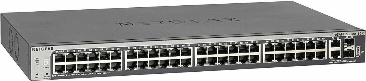 Alt view image 5 of 8 - NETGEAR S3300-52X 52-Port Gigabit Stackable Smart Managed Switch GS752TX-100NES