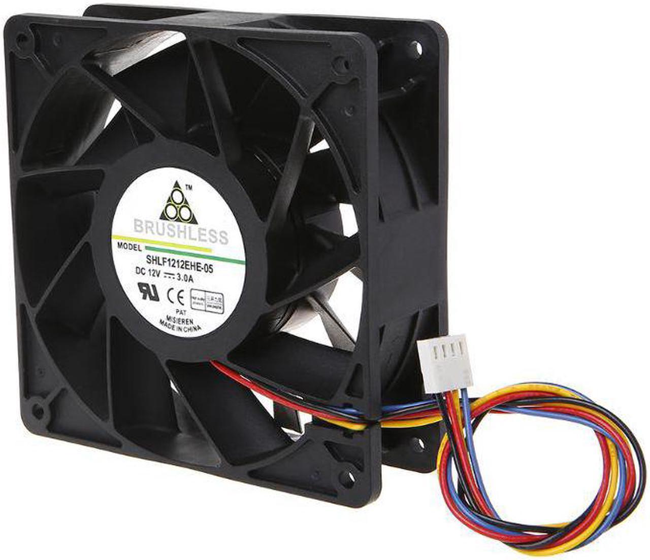 7000RPM Miner Cooling Fan 12038 12V 3A Dual Ball Bearing Brushless 4-Wire PWM Temperature Control Radiator Air Cooler