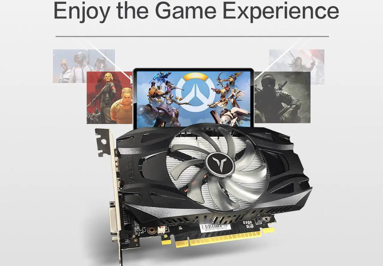 Alt view image 5 of 7 - Yeston Nvidia GeForce GTX 1050 Ti Graphics Card  4GB 128-Bit GDDR5 PCI Express 3.0 x16 video cards DVI-D/HDMI/DP Tri-Ports, G-Sync, GPU Boost, DirectX 12, Gaming GPU, Desktop Video Card