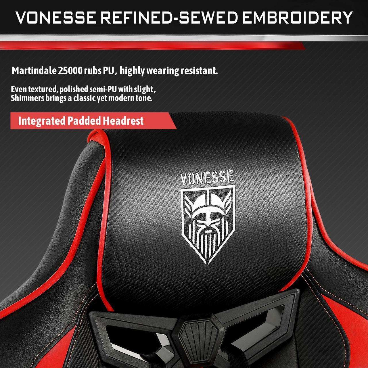 Alt view image 4 of 7 - Reclining Gaming Chair with Footrest, Gaming Computer Chair with Massage, Recliner Computer Chair, High Back Gaming Desk Chair, Racing Style Gamer Chair, Big and Tall Gaming Chairs for Adults (Red)