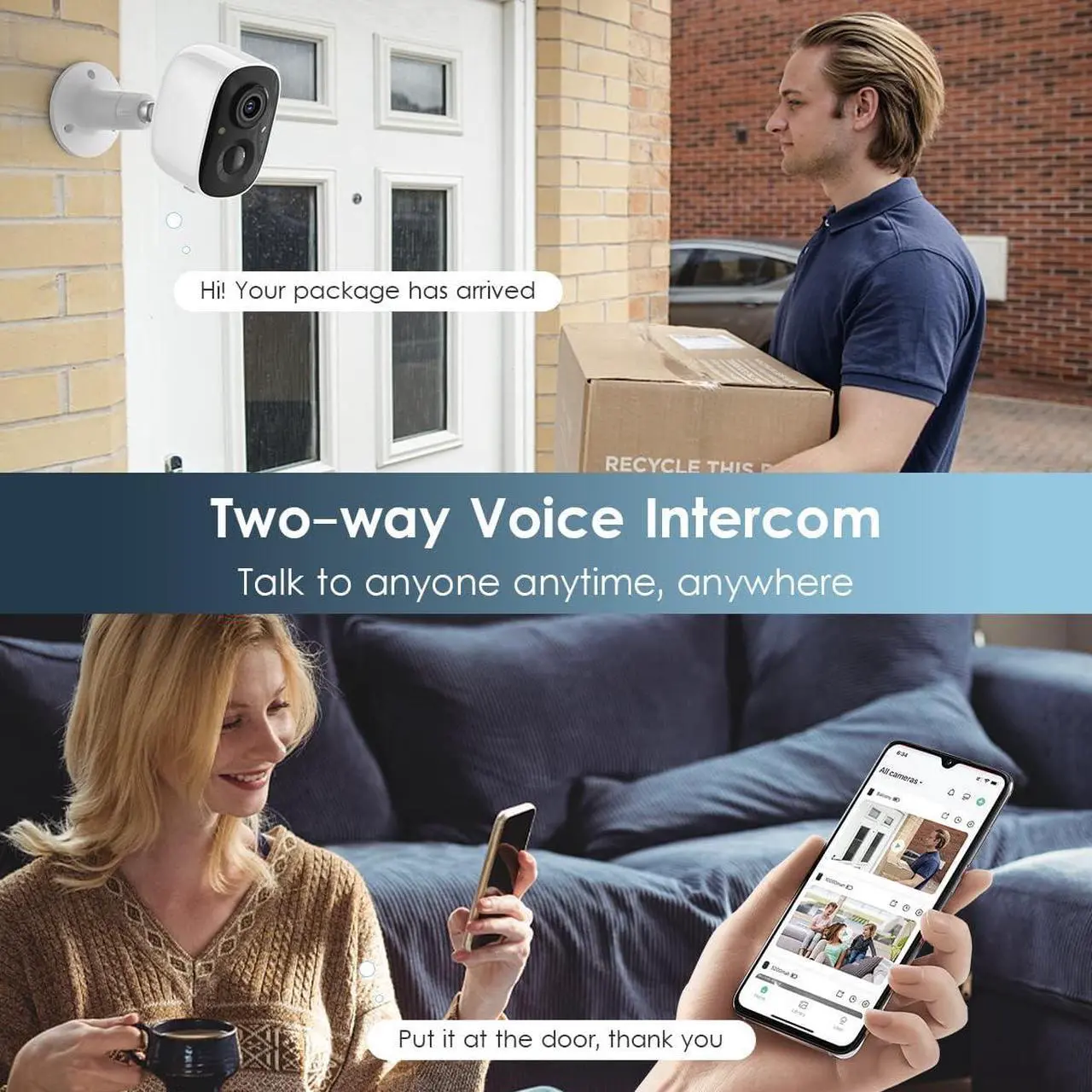 Alt view image 5 of 7 - Solar Security Cameras Wireless Outdoor, Outdoor Camera Wireless 2-Way Talk Battery Powered Wi-Fi Cameras for Outside/Indoor 1080P Night Vision AI Motion Detection Spotlight Siren Alarm Waterproof