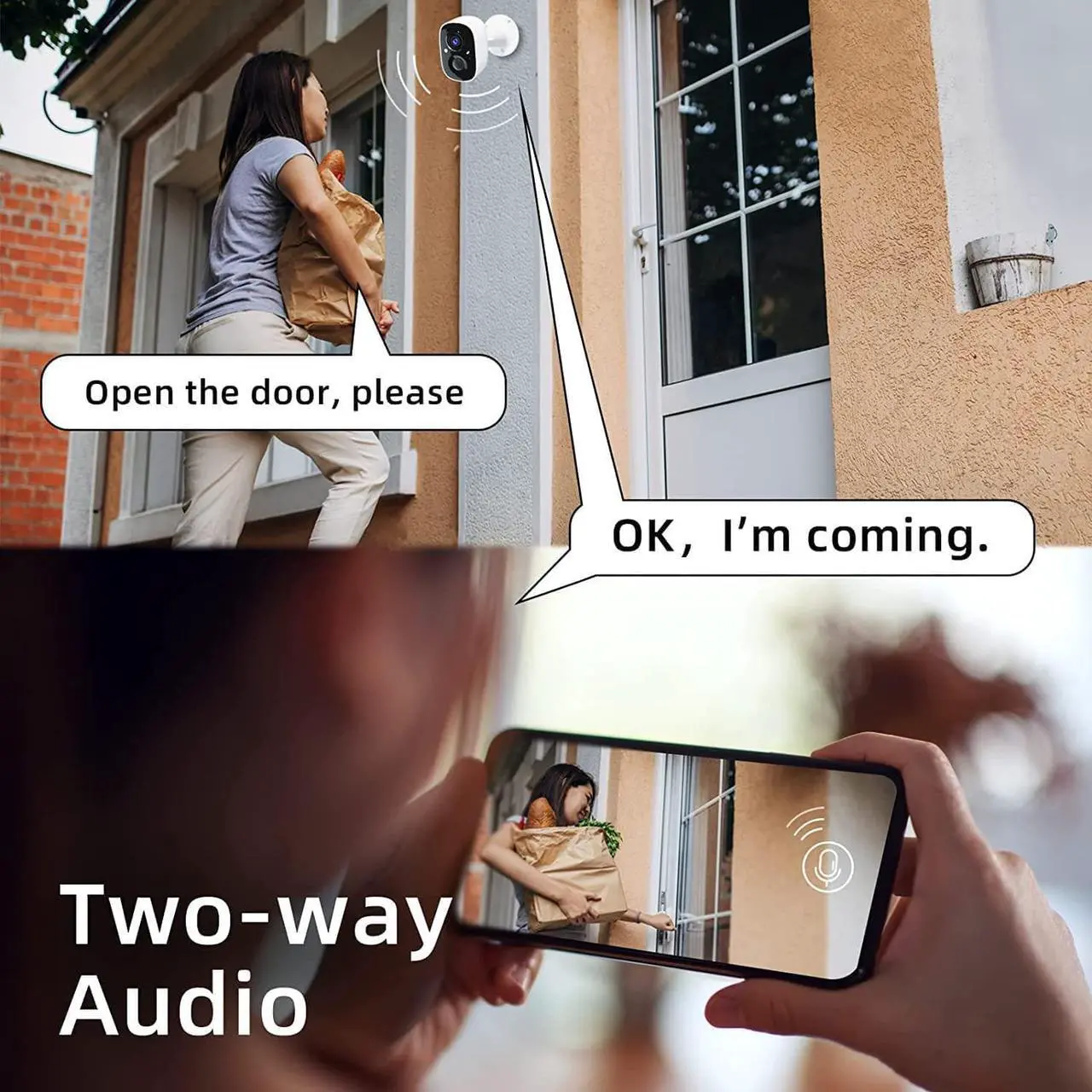 Alt view image 3 of 7 - Rraycom 2Pack Security Cameras Outdoor Wireless,2K 5G/2.4GHz Battery Powered Camera for Home Security, Cloud/SD, No Monthly Fee, AI Motion Detection, Color Night Vision,2-Way Audio, Works w/Alexa