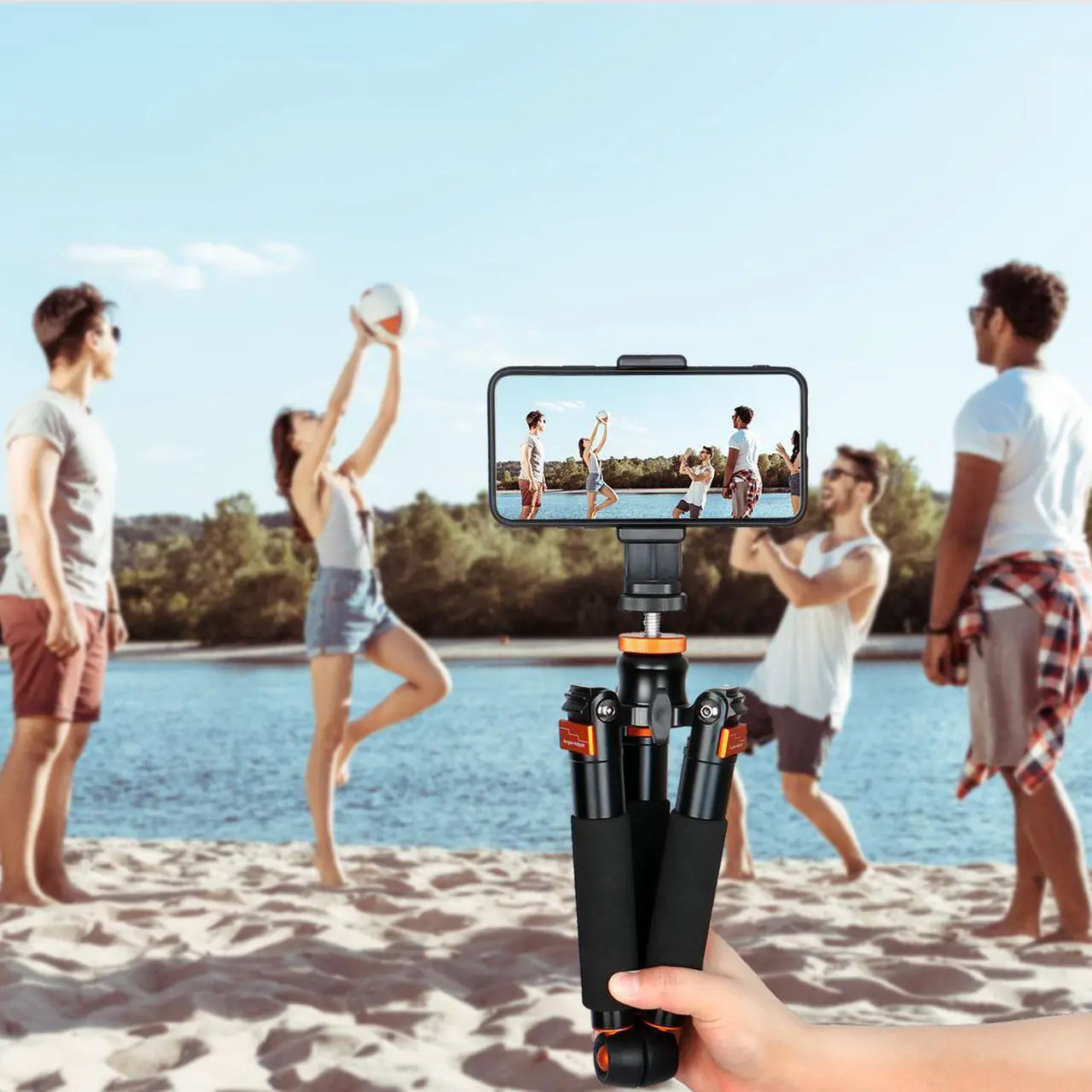 Alt view image 2 of 6 - Koolehaoda A3 Tabletop Mini Tripod with 1/4 and 3/8" Screw Mount, Universal Monopod Base Unipod Support Compatible with DSLR Cameras Video Micro Shooting
