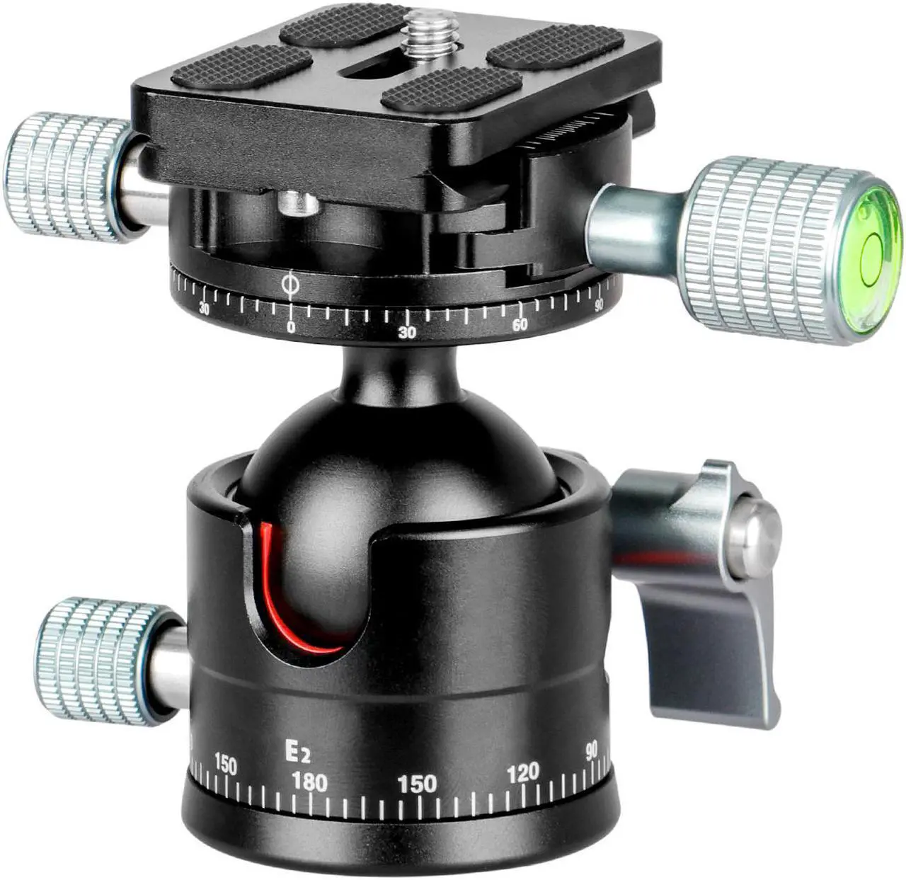 Main image of Koolehaoda Low Profile Ball Head, 360 Degrees Double Panoramic Head F36mm Metal ball diameter and 1/4" Screw Arca-Type QR Plate for DSLR,Tripod. Max Load 33lbs/15kg