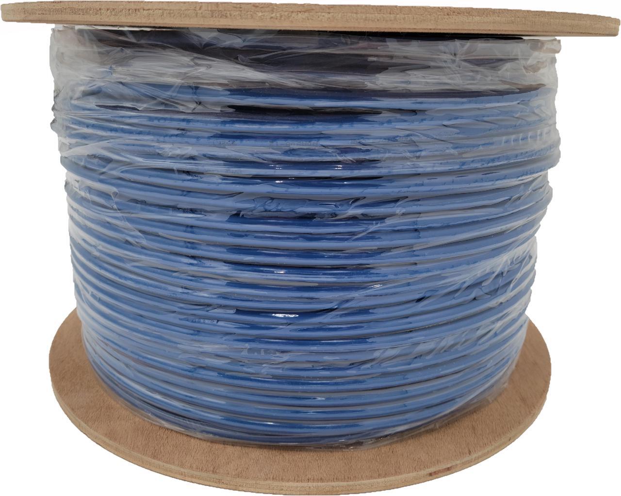 Alt view image 7 of 9 - Micro Connectors 1000 Feet Solid Shielded (STP) CAT6 Outdoor, UV Resistant Bulk Ethernet (23AWG) Cable - Blue (TR4-560BL-OUT)