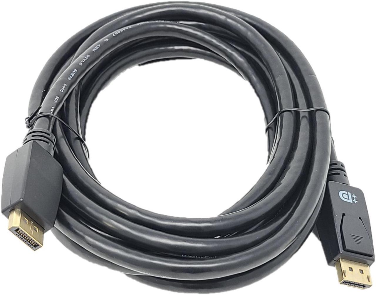 Micro Connectors 15 Feet VESA Certified Displayport 1.4 Cable with latch (M05-14DPV-15)