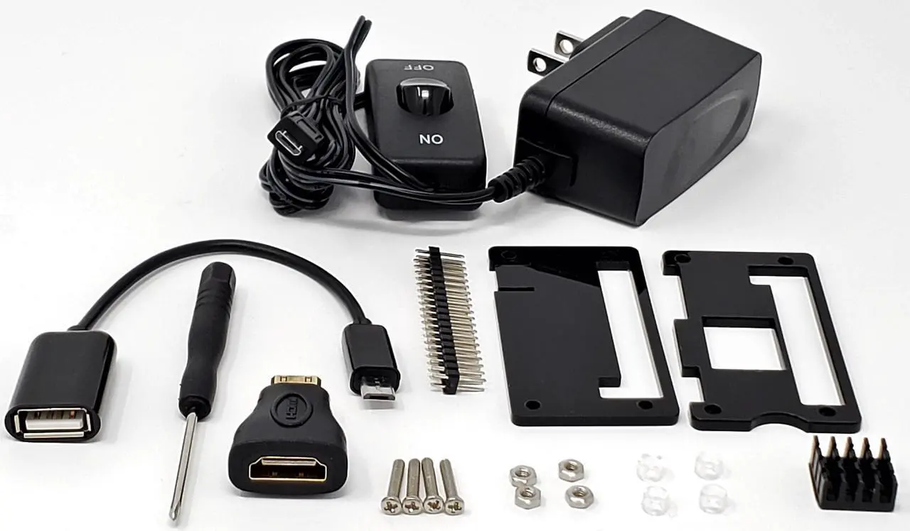 Alt view image 2 of 6 - Micro Connectors Raspberry Pi Zero Starter Case Kit with Power Adapter and Cables (RAS-PCS01PWR-BK)