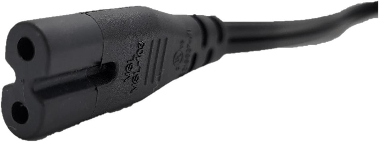 Alt view image 3 of 4 - Micro Connectors 6 ft. 18 AWG 2-Prong Notebook/TV/Power Cord, UL Approved -Black (10-Pack) (M05-125-10P)