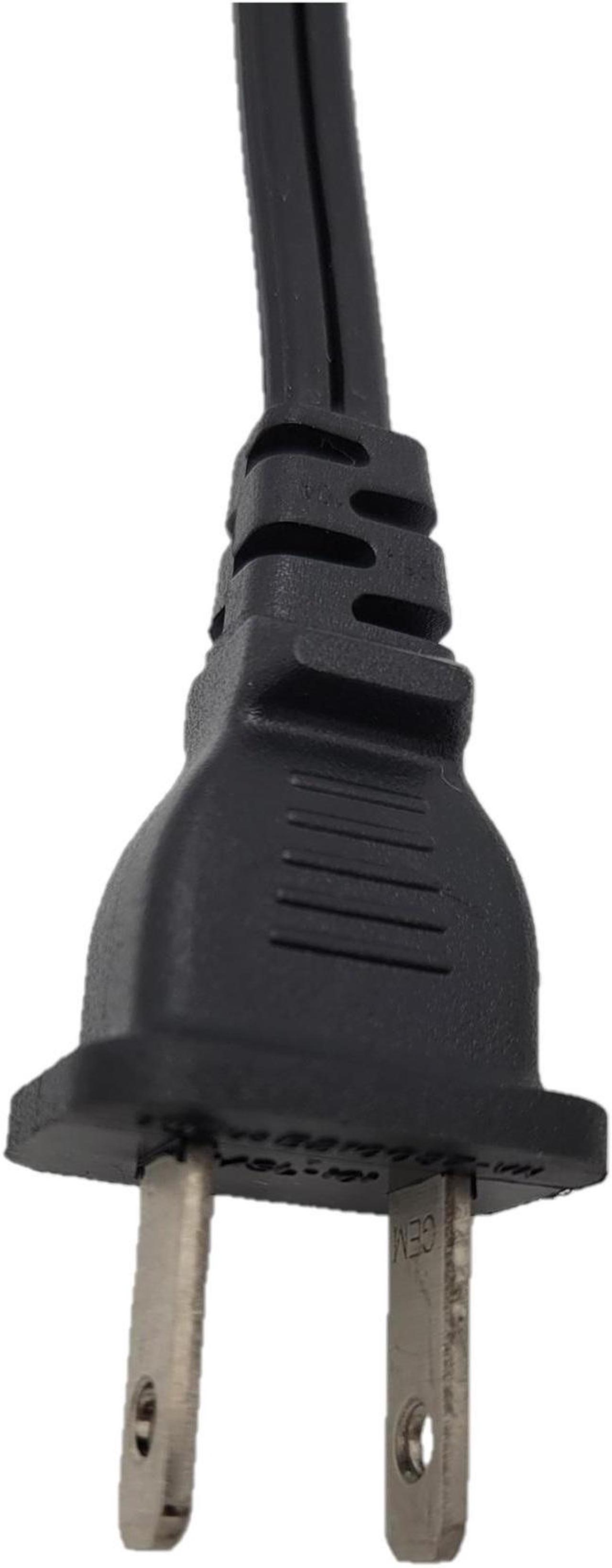 Alt view image 2 of 4 - Micro Connectors 6 ft. 18 AWG 2-Prong Notebook/TV/Power Cord, UL Approved -Black (10-Pack) (M05-125-10P)