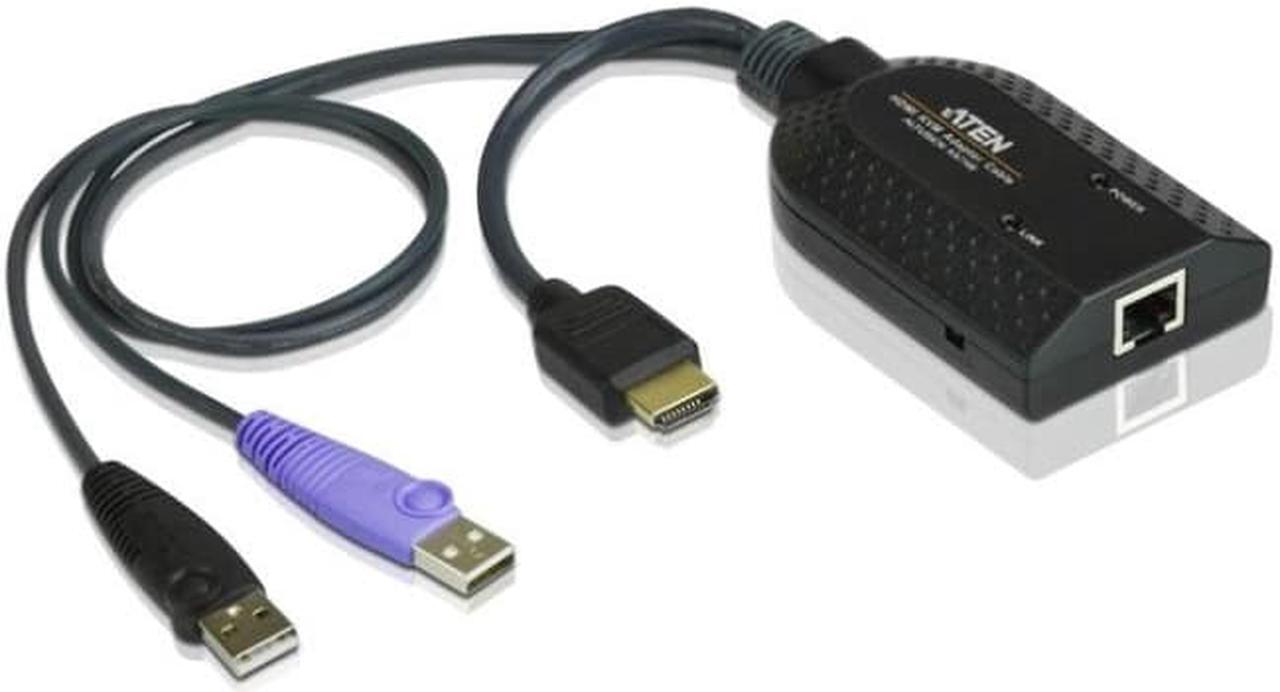 Alt view image 3 of 5 - Aten Hdmi Usb Virtual Media Kvm Adapter Cable With Smart Card Reader (Cpu Module)-Taa Compliant