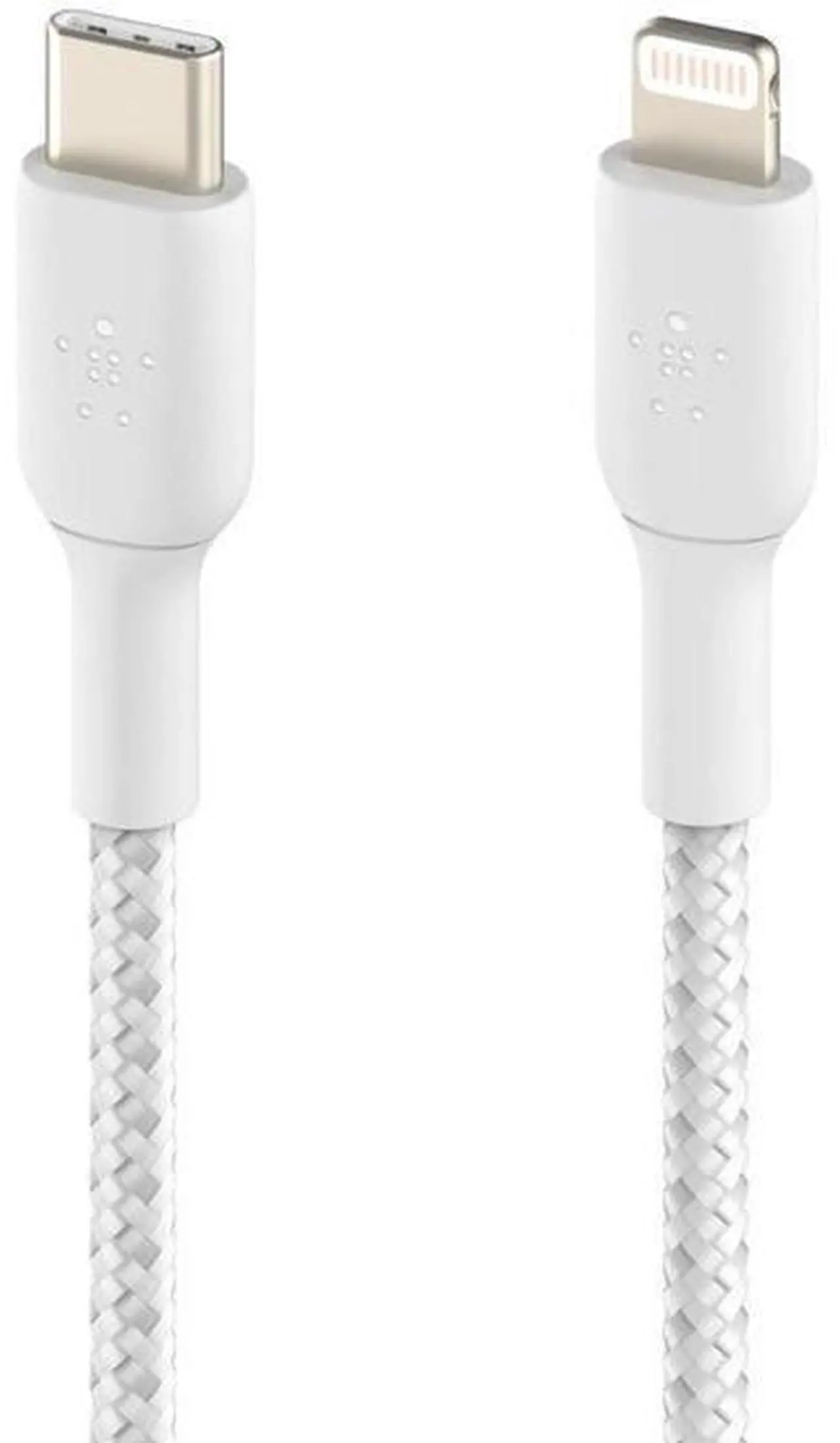 Alt view image 3 of 6 - BELKIN CAA004bt2MWH BOOST CHARGE White Braided USB-C to Lightning Cable 6.56 ft. (2.0 m)