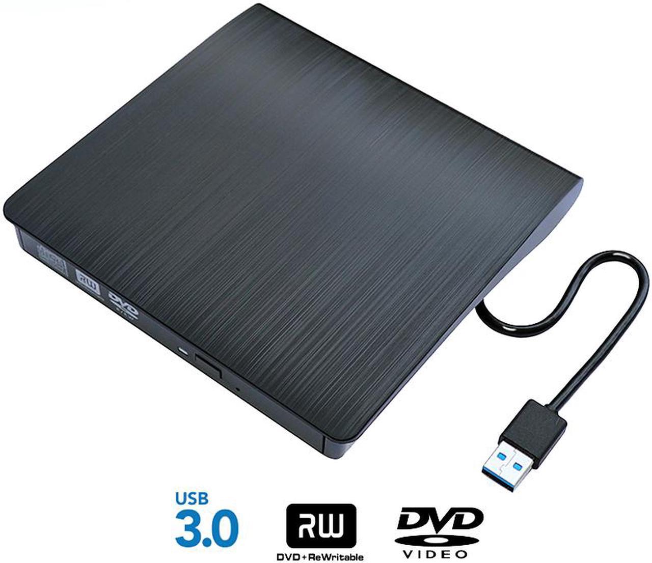 External Optical CD Drive, USB 3.0 Portable CD/DVD +/-RW Slim DVD/CD ROM Rewriter Burner Reader Player For Laptop Desktop PC dvd burner dvd portatil Windows Linux OS Apple Mac