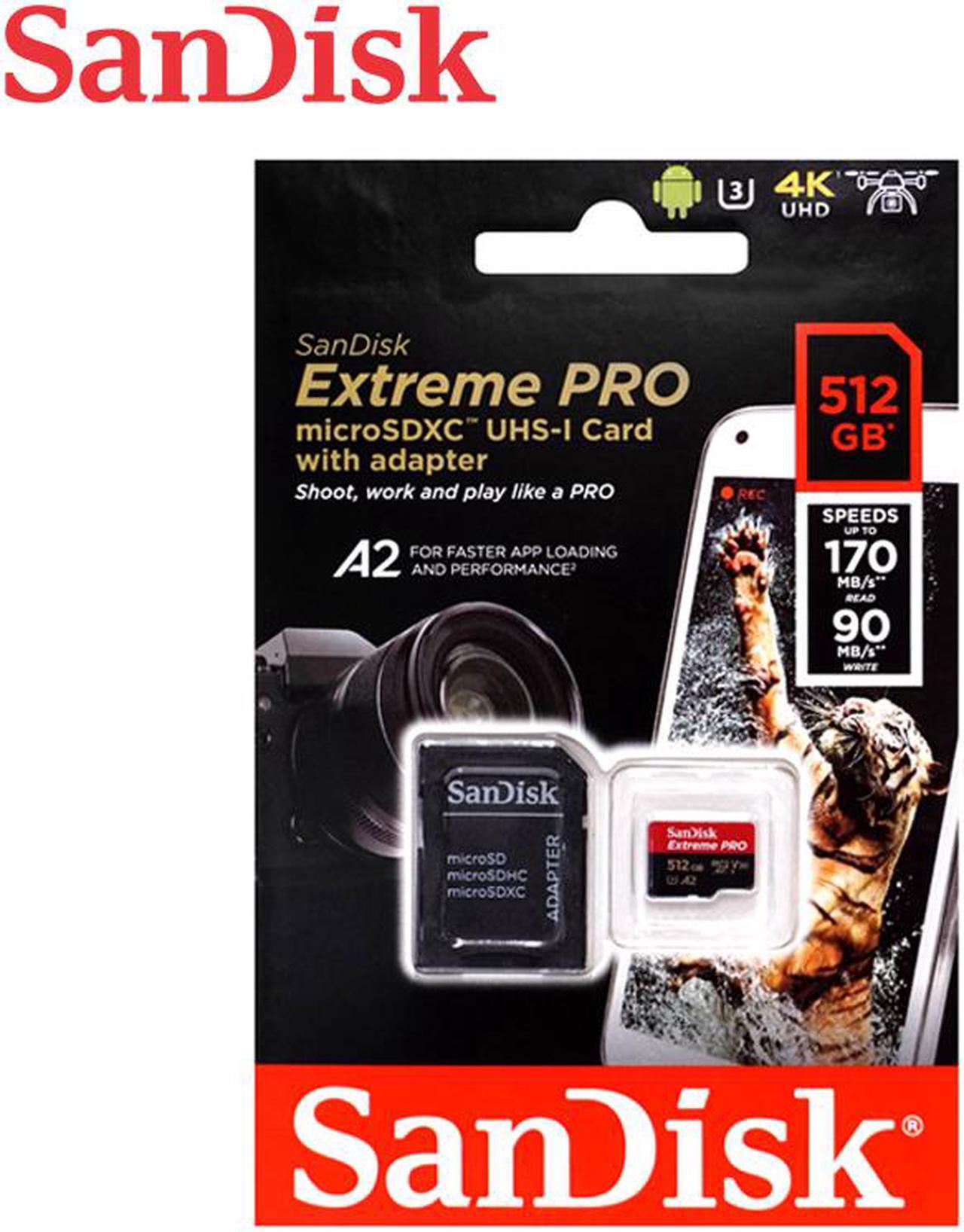 Alt view image 5 of 5 - Sandisk EXTREME PRO UHS-I 512 GB memory card MicroSDXC Class 10 SDSQXCZ-512G-GN6MA