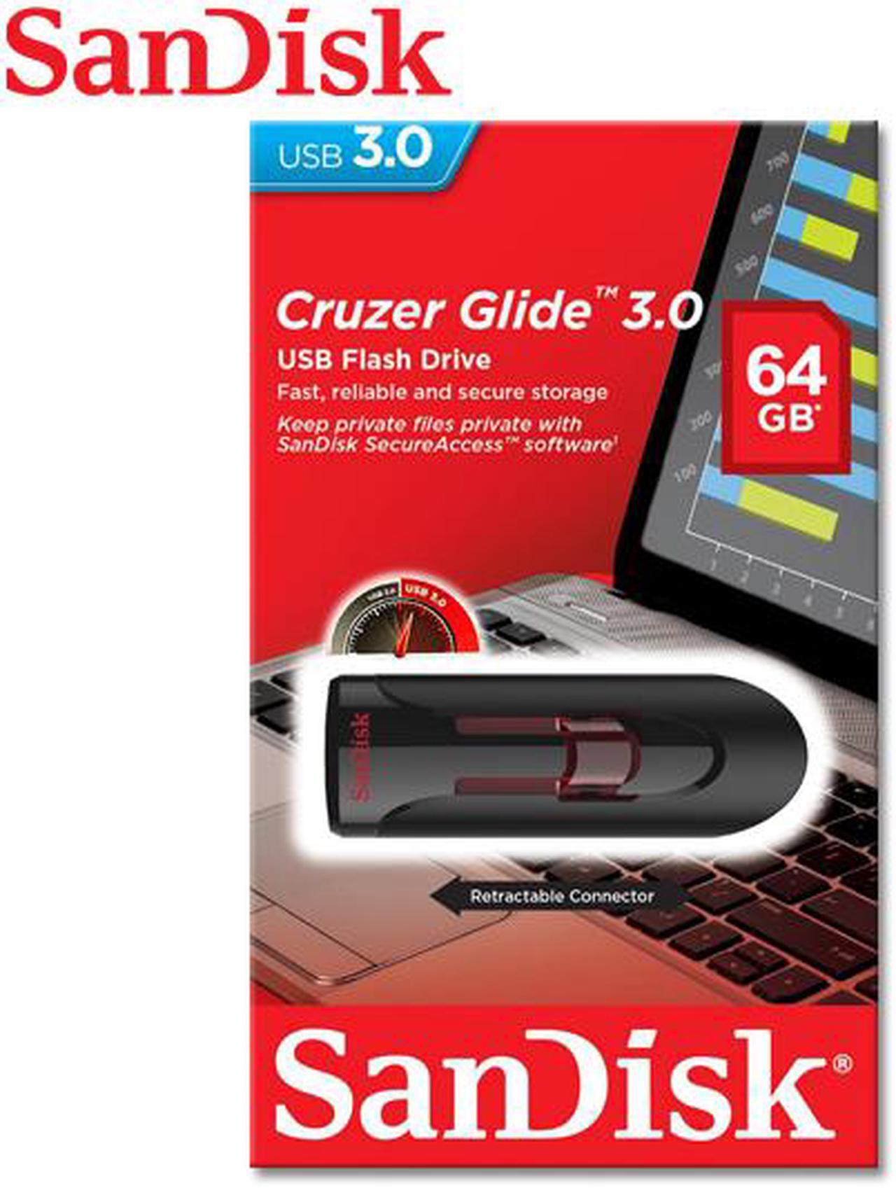 Alt view image 4 of 5 - SanDisk 64GB USB 3.0 SD CZ600 Cruzer Glide 64G SDCZ600 Flash Drive SDCZ600-064G