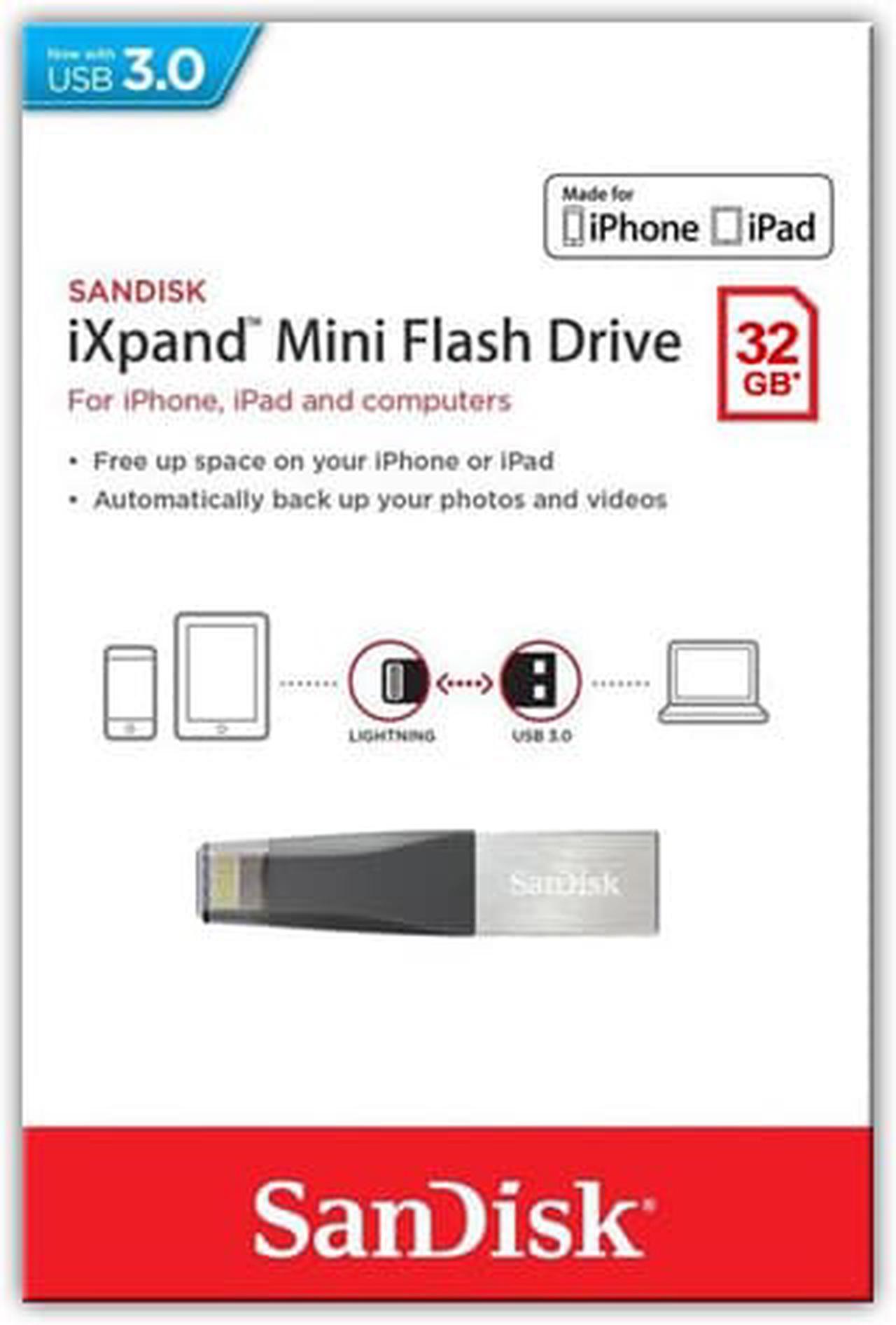 Alt view image 7 of 14 - SanDisk 32GB iXpand Mini USB 3.0 Flash Drive
