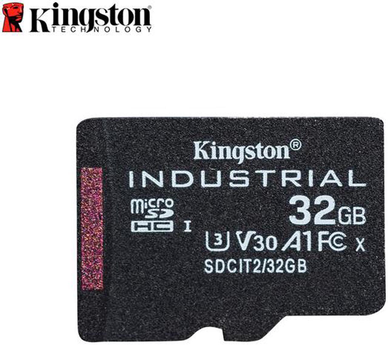 Kingston 32GB Industrial microSD UHS-I U3 V30 A1 Memory Card, Includes SD adapter SDCIT2/32GB