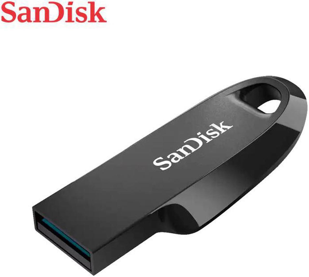 Main image of SanDisk 64GB CZ550 Ultra Curve USB 3.2 Gen 1 Flash Drive Speeds up to 100MB/s [BLACK]