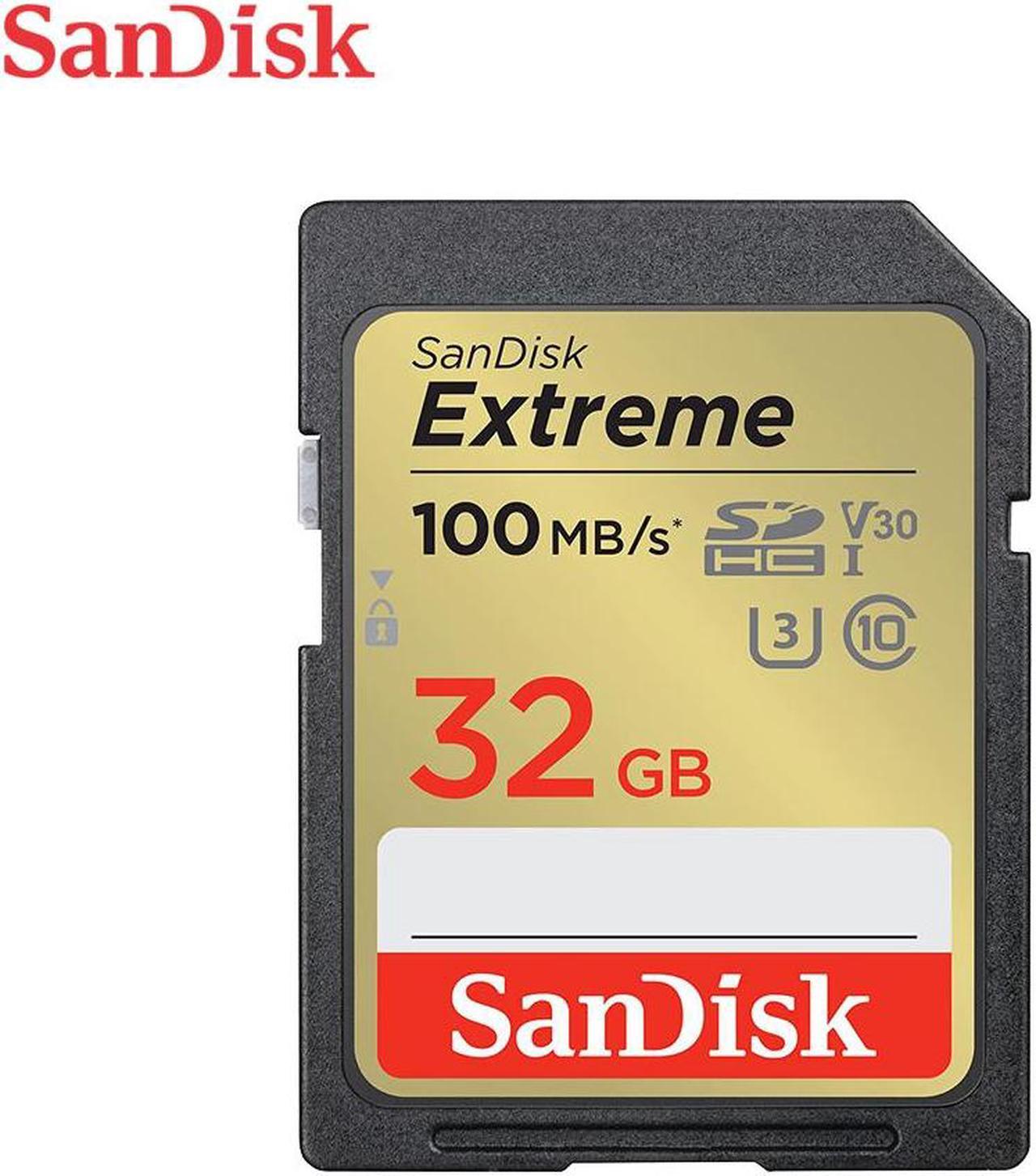 SanDisk 32GB Extreme SDXC UHS-I/U3 Class 10 V30 Memory Card, Speed Up to 100MB/s (SDSDXVT-032G-GNCIN)