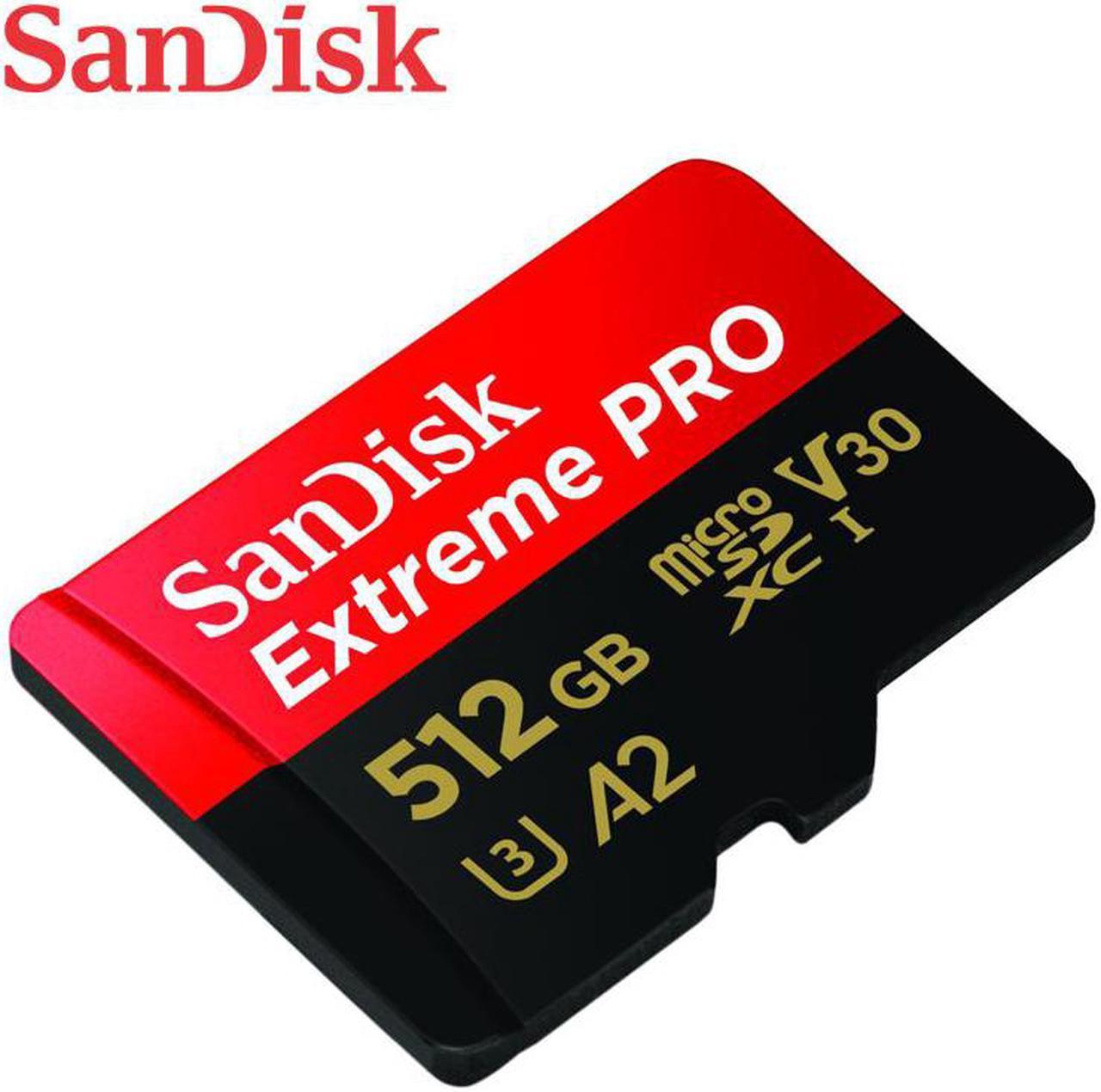 SanDisk 512GB Extreme PRO A2 microSDXC Card UHS-I U3 V30 Read Speed up to 200MB/s for 4K UHD Video (SDSQXCD-512G-GN6MA)