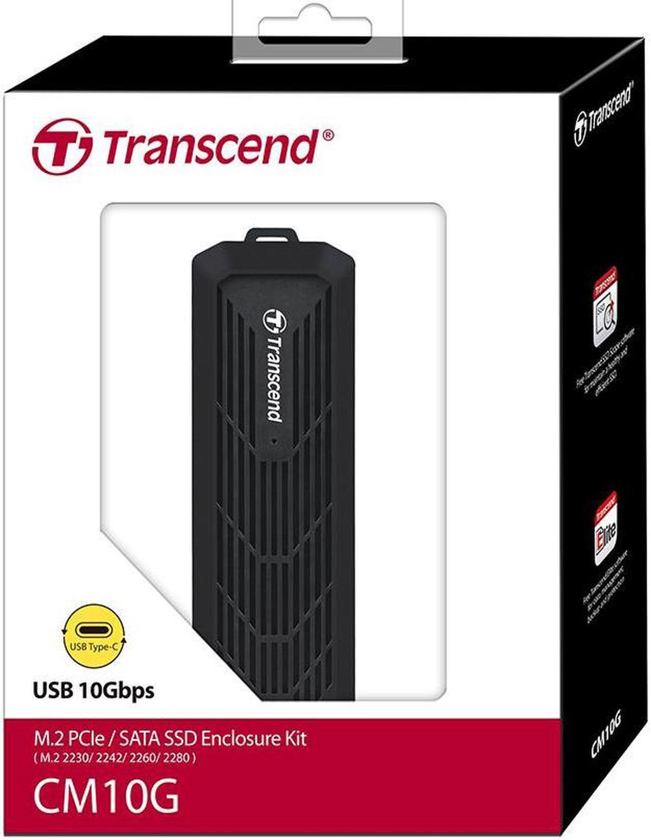 Alt view image 5 of 5 - Transcend CM10G M.2 PCIe/SATA SSD Enclosure Kit for M.2 2230/2242/2260/2280 USB Type-A & Type-C Supported TS-CM10G