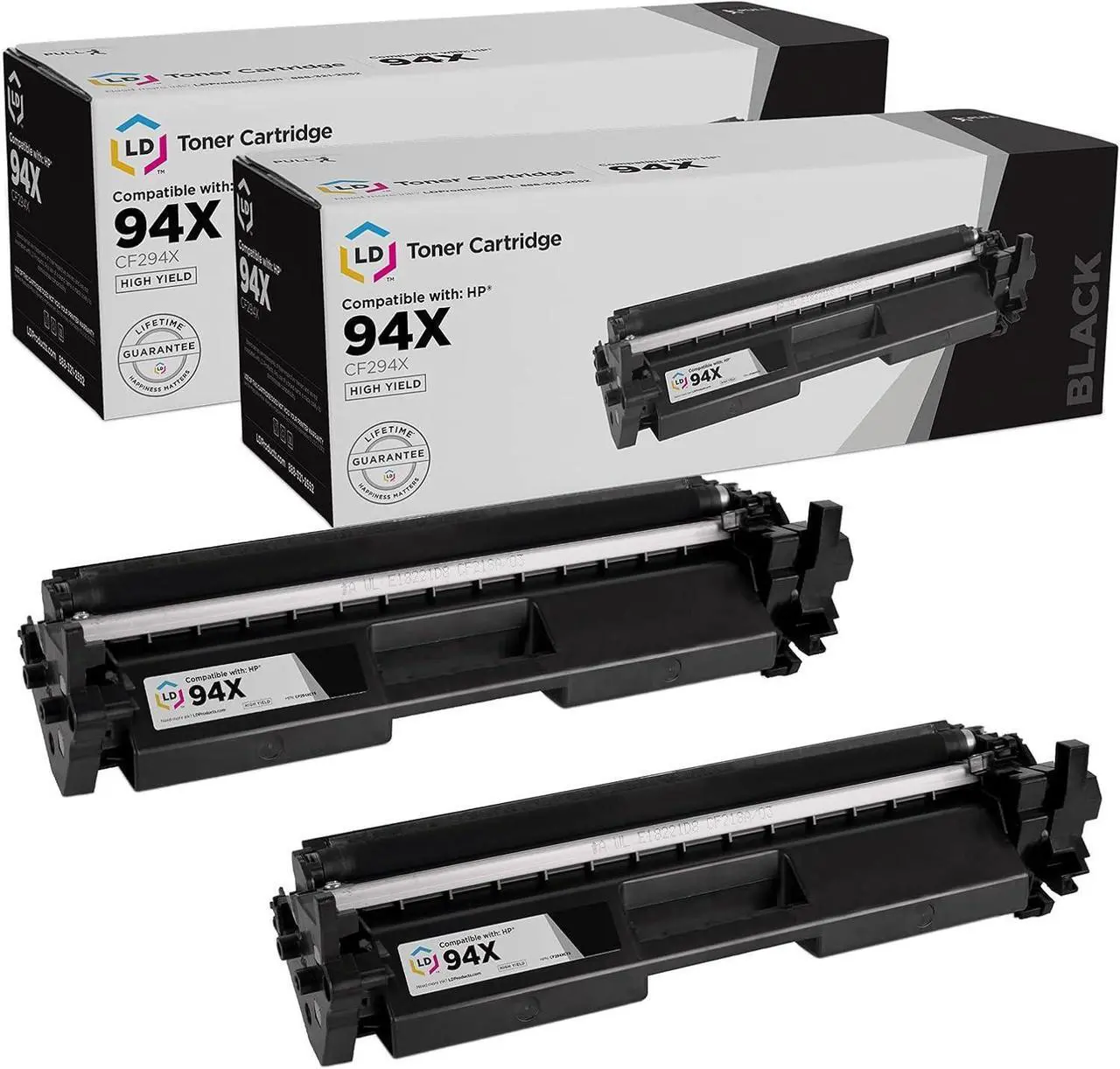 Main image of LD Compatible Toner Cartridge Replacement for HP 94X CF294X High Yield (Black, 2-Pack) Compatible with The Following HP Printer Model HP Laserjet Pro M118dw