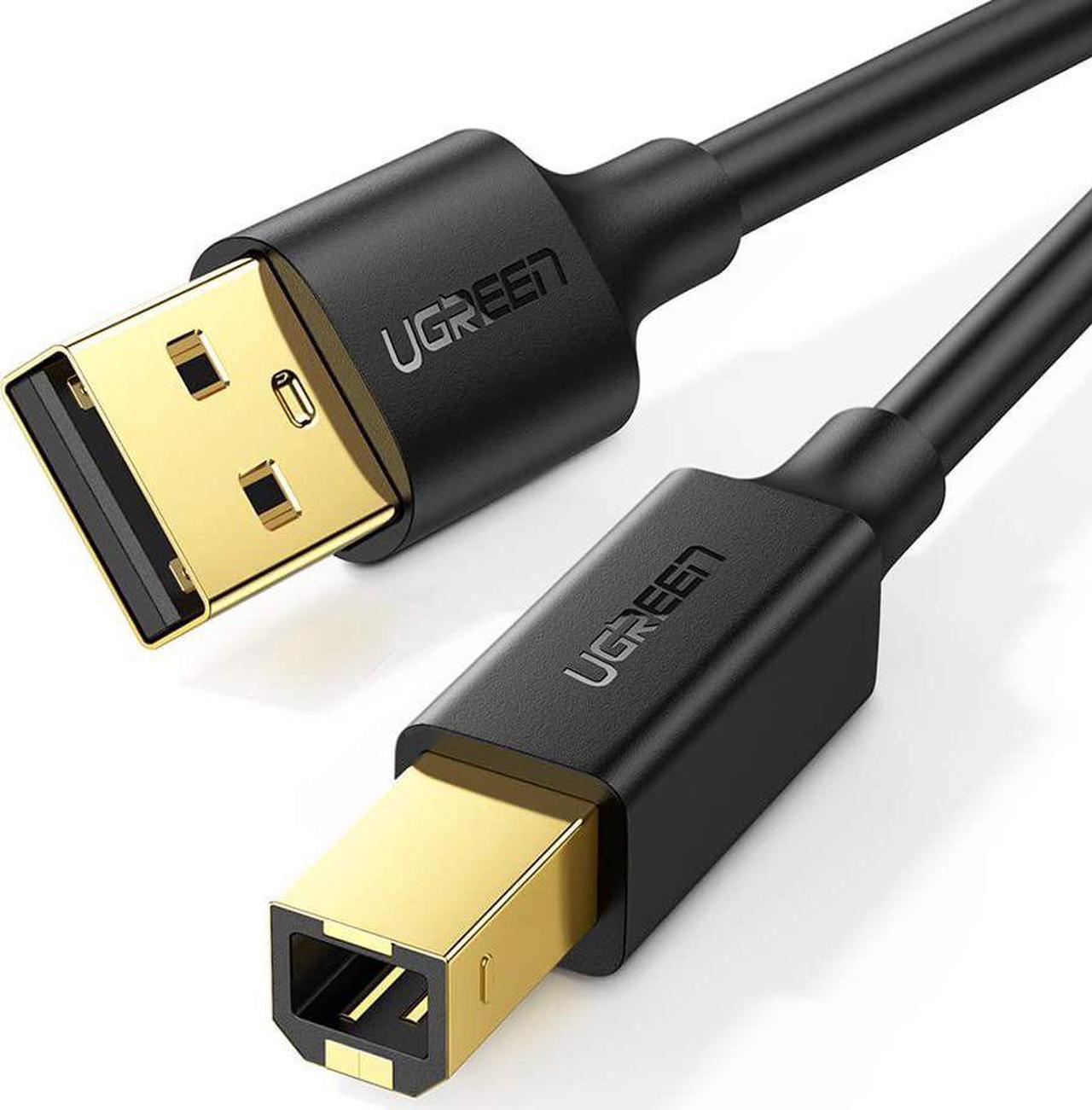 UGREEN USB 2.0 Printer Cable - A-Male to B-Male Cord USB A to B Cable High-Speed Scanner Cord Compatible with Hp, Canon, Brother, Samsung, Dell, Epson, Lexmark, Xerox, Piano, Dac, and More 10 FT