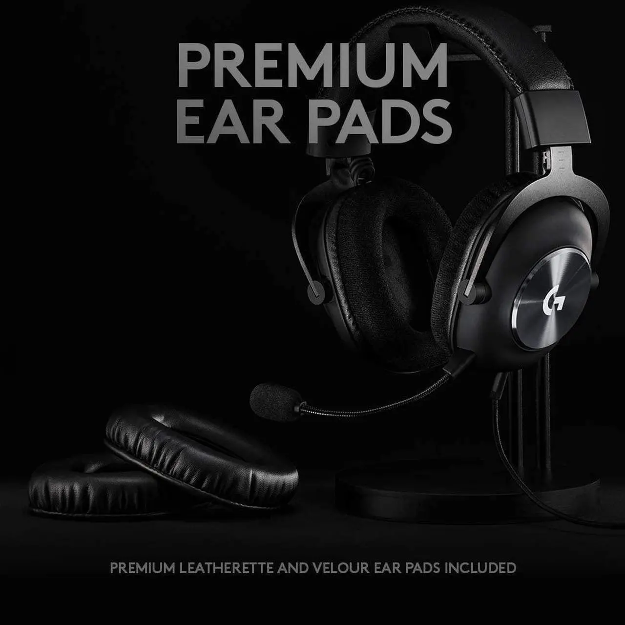 Alt view image 6 of 16 - Logitech G PRO X USB Wired Virtual 7.1 Surround Sound DTS Headphone X 2.0 Gaming Over-the-Ear Headset with Blue VO!CE for Windows 981-000817 - Black