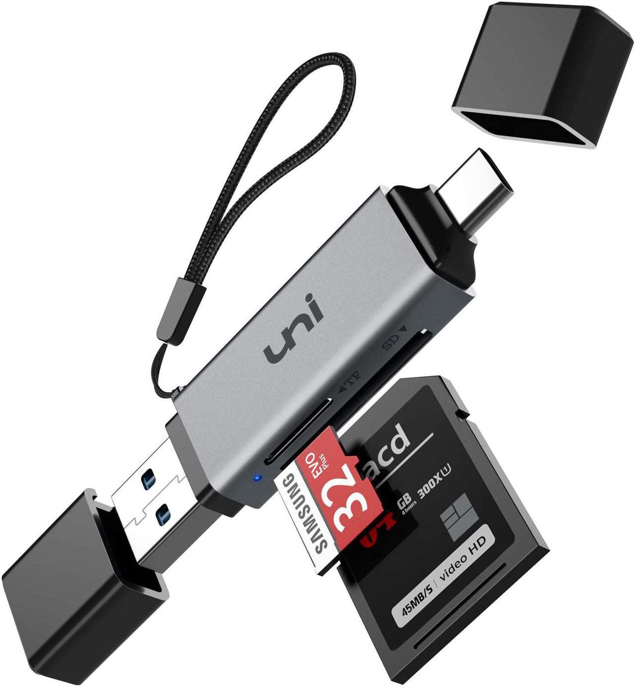 Main image of SD Card Reader, uni USB C Memory Card Reader Adapter USB 3.0, Supports SD/Micro SD/SDHC/SDXC/MMC, Compatible for MacBook Pro, MacBook Air, iPad Pro 2018, Galaxy S20, Huawei Mate 30, and More
