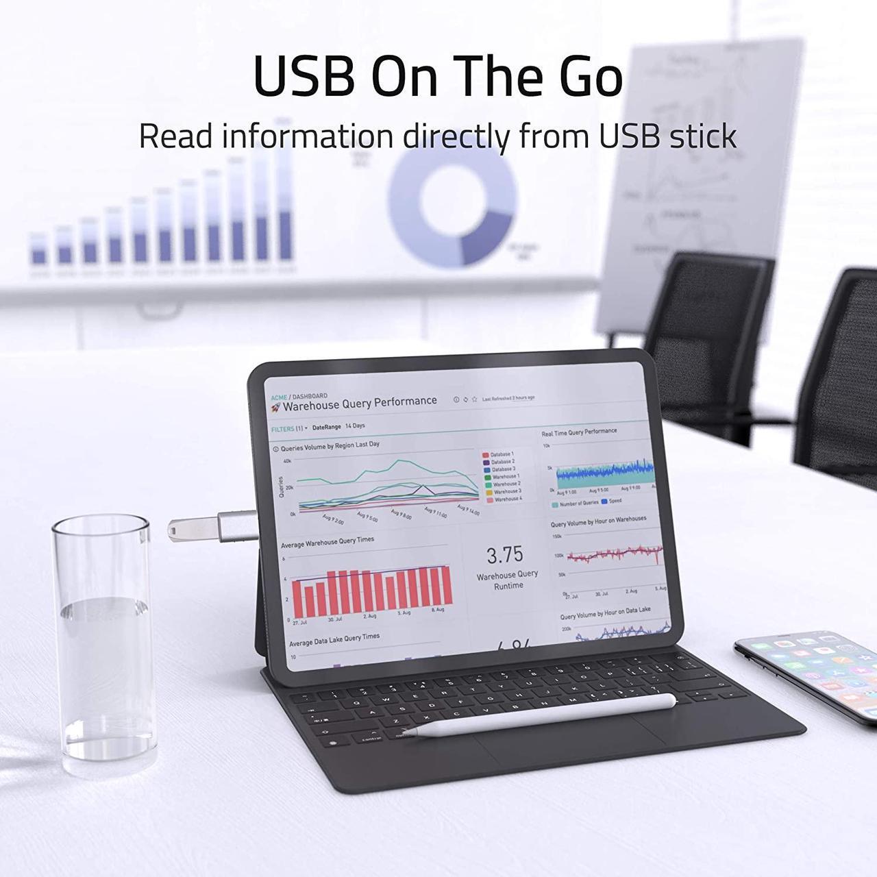Alt view image 6 of 6 - Syntech USB C to USB Adapter (2 Pack) Thunderbolt 3 to USB 3.0 Adapter Compatible with MacBook Pro 2019 and Before MacBook Air 2019/2018 Dell XPS and More Type C Devices Silver