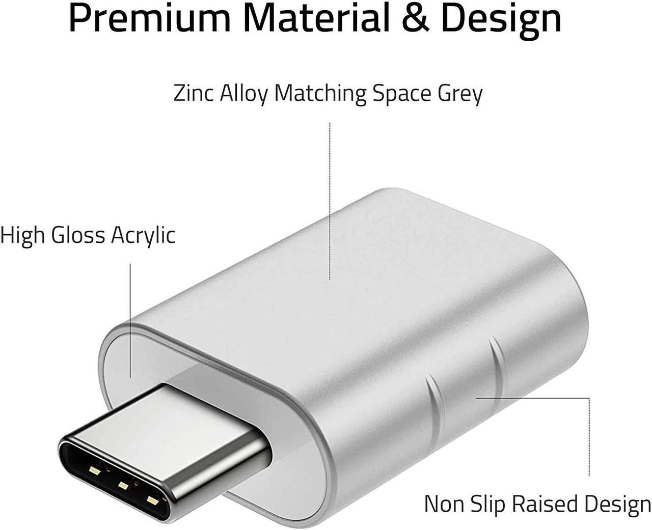 Alt view image 3 of 6 - Syntech USB C to USB Adapter (2 Pack) Thunderbolt 3 to USB 3.0 Adapter Compatible with MacBook Pro 2019 and Before MacBook Air 2019/2018 Dell XPS and More Type C Devices Silver