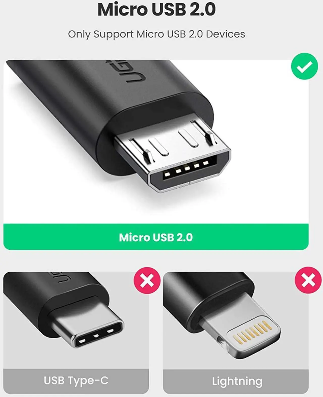Alt view image 2 of 7 - Micro USB to USB Micro USB 2.0 OTG Cable 2 Pack On The Go Adapter Micro USB Male to USB Female for Samsung Phone S7 S6 Edge S4 S3 LG G4 DJI Spark Mavic Remote Controller Android Tablets Black