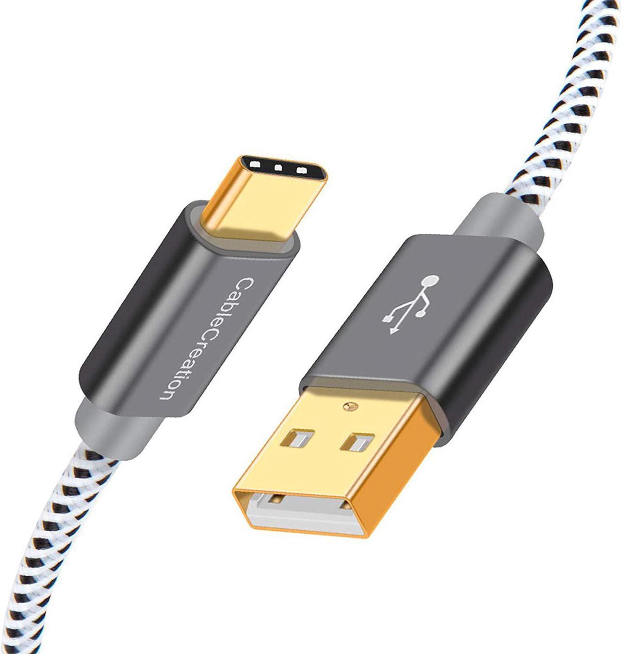 USB Type C Cable 4 Ft, CableCreation USB 2.0 A to C Cable Fast Charging Cable 3A 480Mbps Data, USB C Cable Cord Compatible with MacBook Air Chromebook Pixel Galaxy S21 S20 S10, Gray 1.2m