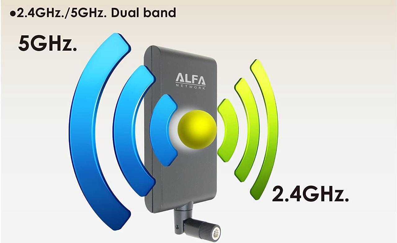 Alt view image 8 of 15 - Alfa APA-M25 2.4/5 GHz dual band directional 10 dBi panel antenna