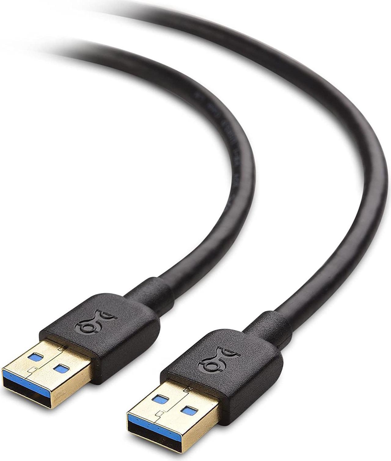 Cable Matters Short USB to USB Cable (USB Male to Male Cable) in Black - 3 Feet