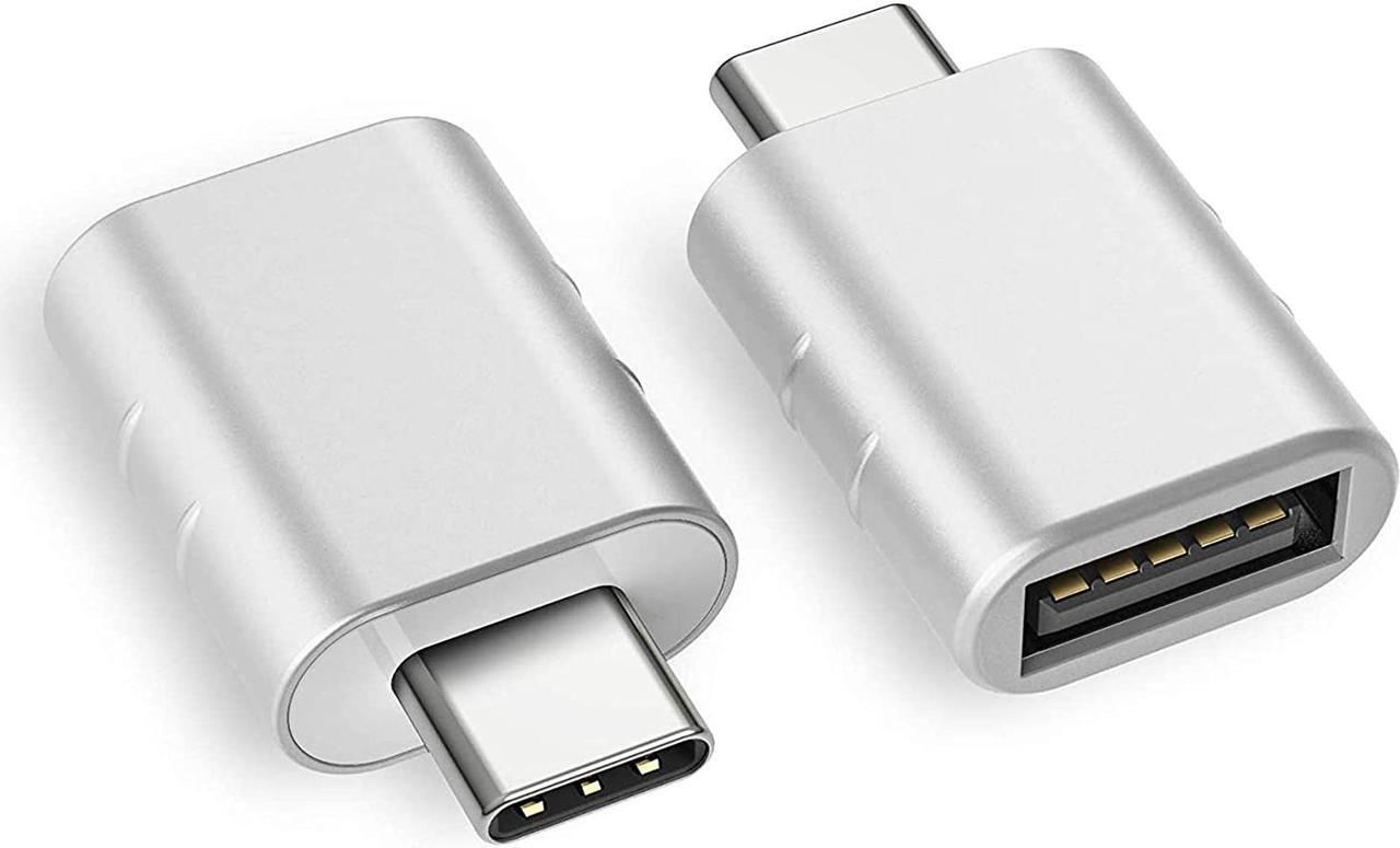 Main image of Syntech USB C to USB Adapter (2 Pack) Thunderbolt 3 to USB 3.0 Adapter Compatible with MacBook Pro 2019 and Before MacBook Air 2019/2018 Dell XPS and More Type C Devices Silver