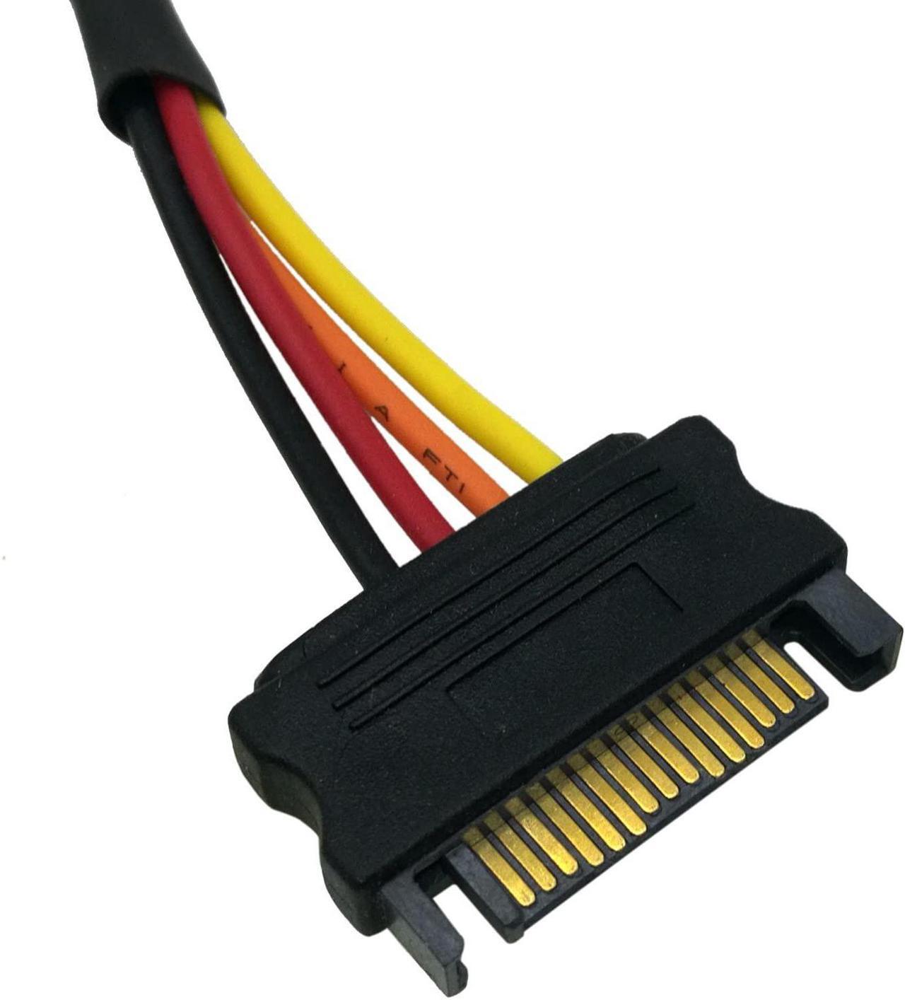 Alt view image 2 of 5 - COMeap SATA Power Extension Cable Long, M/F Serial ATA HDD Hard Drive Adapter Sleeved 24-inch(60CM)