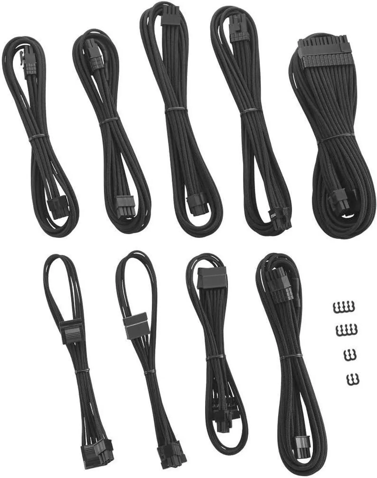 Alt view image 3 of 3 - CableMod E-Series Pro ModFlex Sleeved Cable Kit for EVGA G5 / G3 / G2 / P2 / T2 (Black)