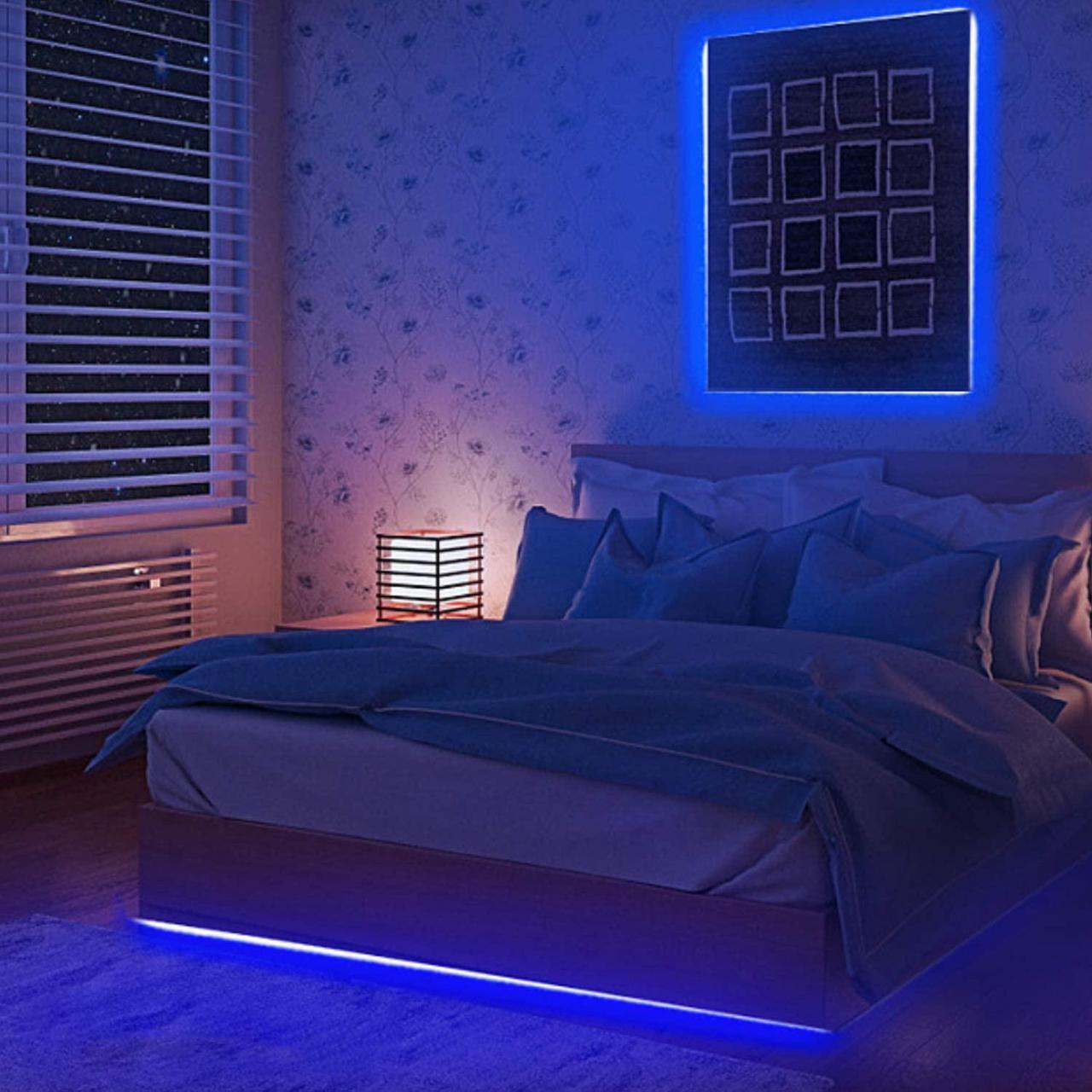 Alt view image 7 of 7 - LED Strip Lights 9.8ft RGB Color Changing Light Strip Kit with Remote and Control Box for Room Bedroom TV Cupboard Decoration Bright 5050 LEDs Easy Installation