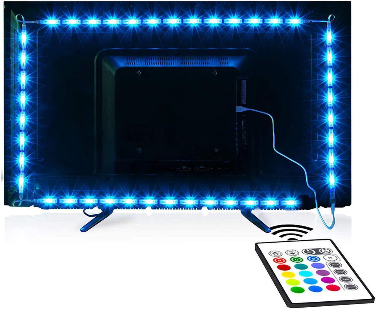 Main image of Tv Led Backlight,Maylit Pre-Cut 14.3ft Led Strip Lights for 65-75in Tv,4Pcs USB Powered Tv Lights kit with Remote,RGB Bias Lighting for Room Decor