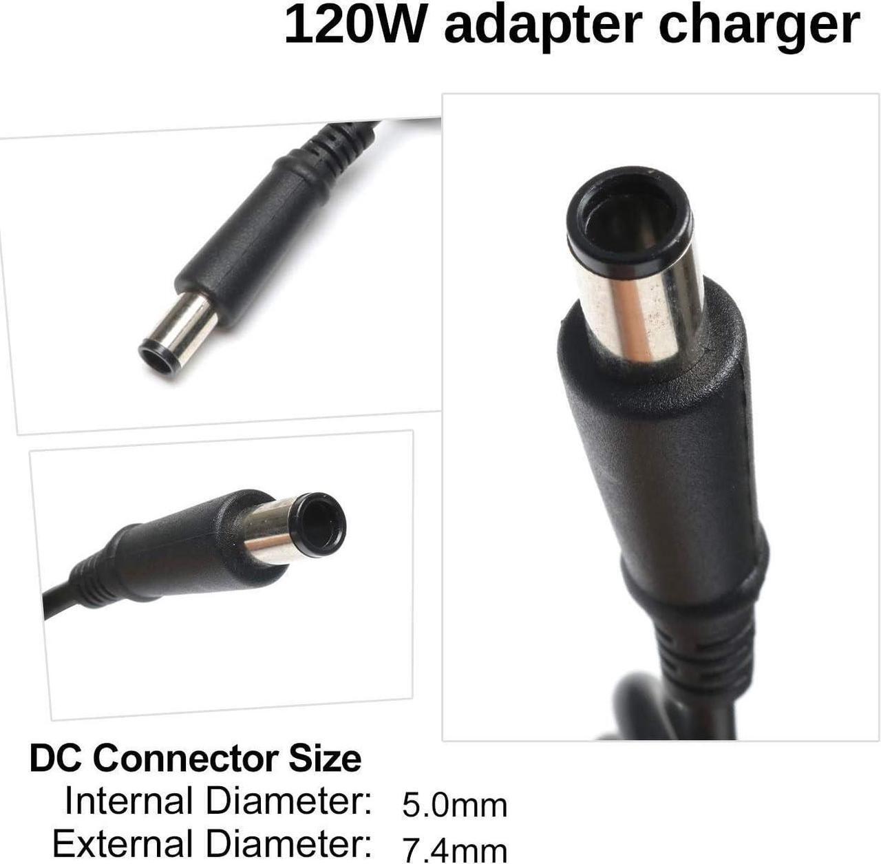 Alt view image 2 of 7 - 120W 19.5V 6.15A Laptop Adapter Charger Replace for HP Envy DV6 DV4 DV7 DV6-7300 DV4-5300 DV7-7000 DV7-7300 HP EliteBook 8460W 8560W ADP-120MH Power Supply Cord