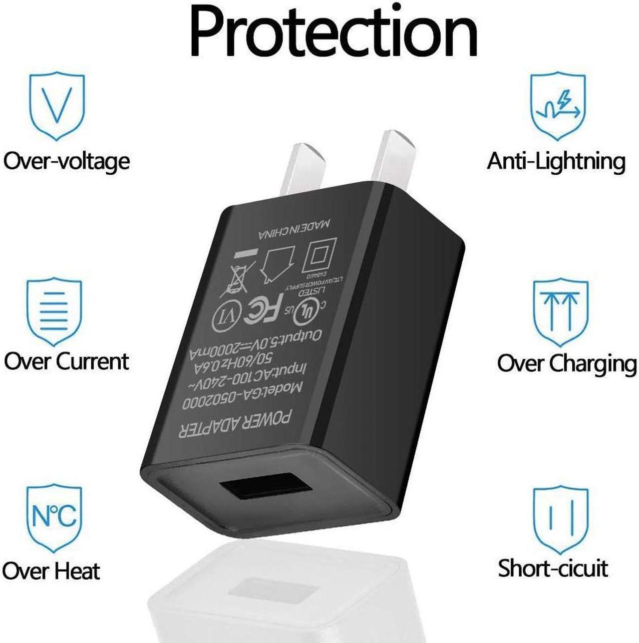 Alt view image 2 of 3 - Kindle Fire Fast Charger [UL Listed] Fotbor AC Adapter 2A Rapid Charger with 6.6Ft Micro-USB Cable for Amazon Kindle Fire 7 HD 8 10 Tablet Kids EditionKindle Fire HD HDX 7 8.9  Fire Phone (Black)