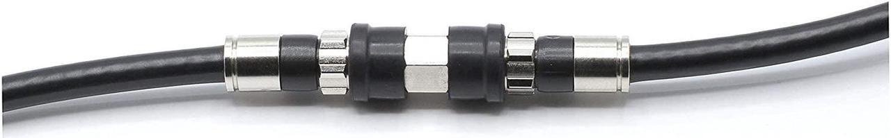 Alt view image 7 of 7 - 25' Feet, Black RG6 Coaxial Cable with Rubber booted - Weather Proof - Outdoor Rated Connectors, F81 / RF, Digital Coax for CATV, Antenna, Internet, & Satellite