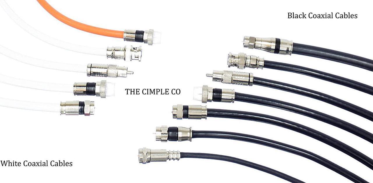 Alt view image 7 of 7 - 25' Feet, White RG6 Coaxial Cable (Coax Cable) with Connectors, F81 / RF, Digital Coax - AV, Cable TV, Antenna, and Satellite, CL2 Rated, 25 Foot