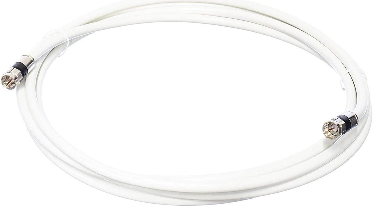 Alt view image 2 of 7 - 25' Feet, White RG6 Coaxial Cable (Coax Cable) with Connectors, F81 / RF, Digital Coax - AV, Cable TV, Antenna, and Satellite, CL2 Rated, 25 Foot