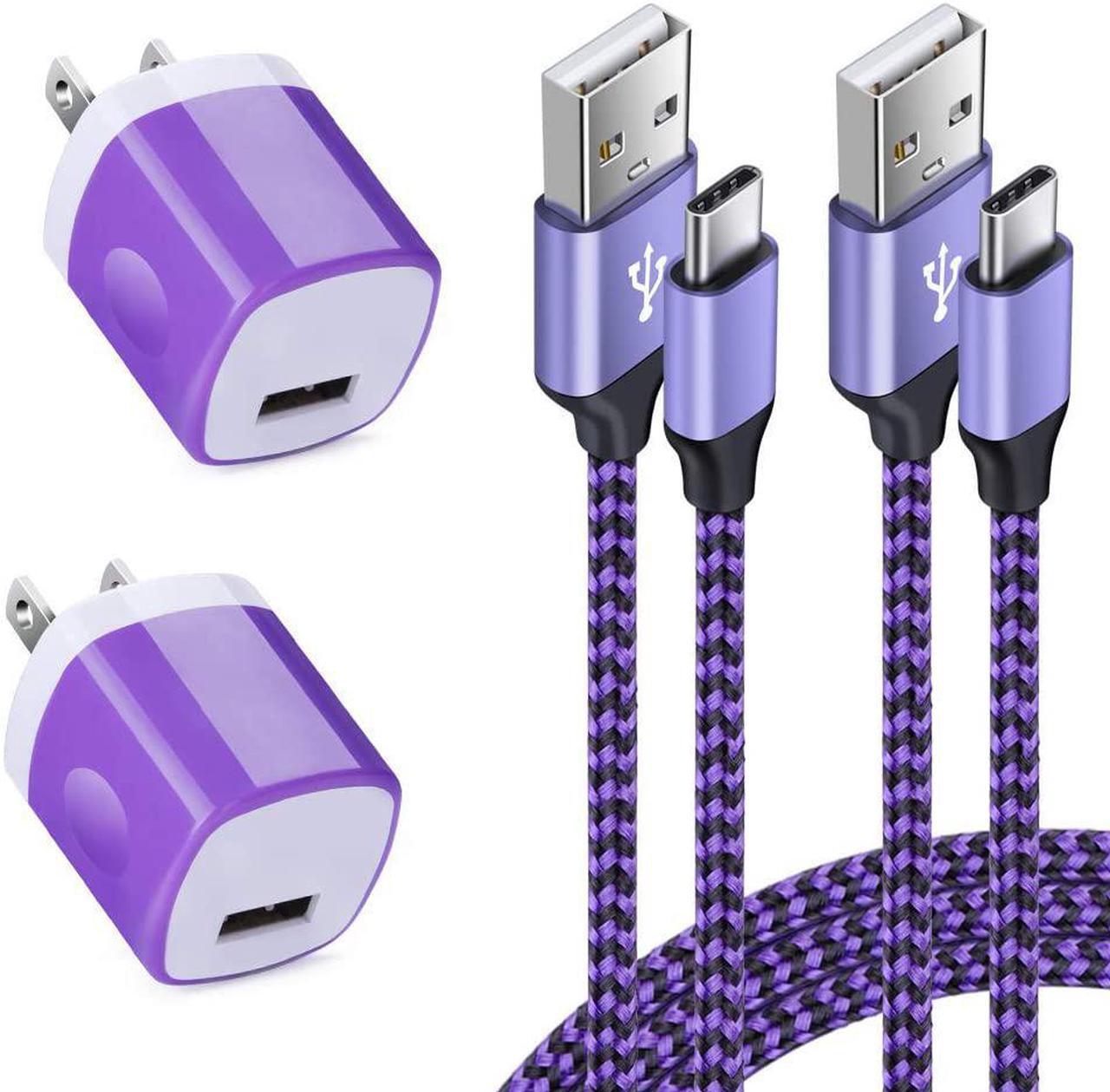 Main image of Fast Charging USB Type C Wall Charger for Samsung Galaxy Note 20/10+ S20 FE/Ultra 5G S20+ S10 S9 A51 A71 A11 A01 A21 A20 A50 A70 5V/1A Single Power Adapter Charger Block Cube 6ft USB C Cable 2Pack