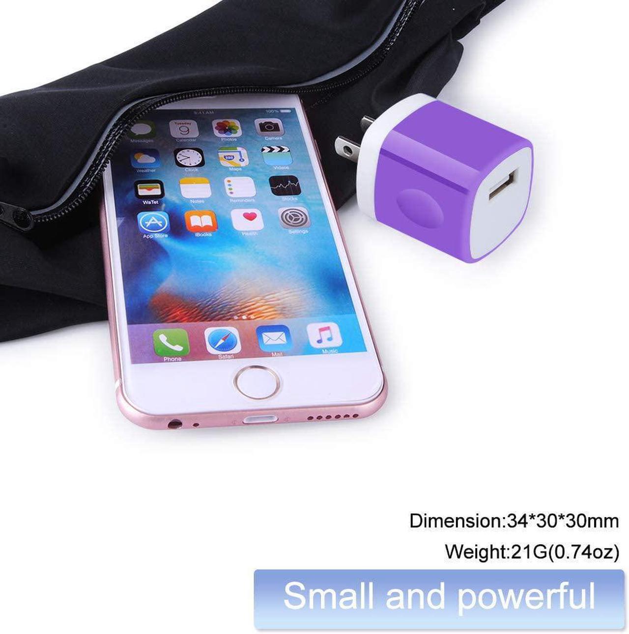 Alt view image 7 of 7 - Fast Charging USB Type C Wall Charger for Samsung Galaxy Note 20/10+ S20 FE/Ultra 5G S20+ S10 S9 A51 A71 A11 A01 A21 A20 A50 A70 5V/1A Single Power Adapter Charger Block Cube 6ft USB C Cable 2Pack